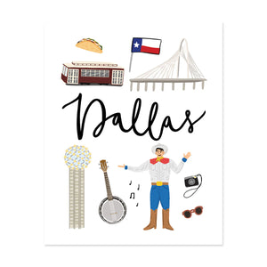 Dallas City Art Print