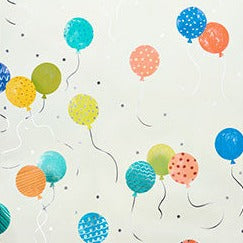 Foil Bright Balloons Birthday Roll Wrap