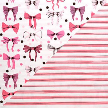 Pink Bows Double Sided Roll Wrap