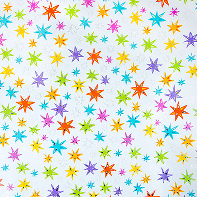 Holographic Metallized Stars Roll Wrap