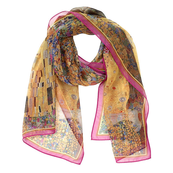 Klimt "The Kiss" Sheer Scarf