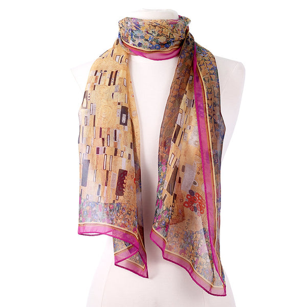 Klimt "The Kiss" Sheer Scarf