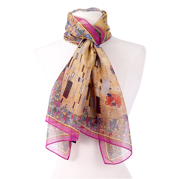 Klimt "The Kiss" Sheer Scarf