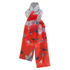 Stained Glasses Red Poppies Suede Scarf