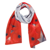 Stained Glasses Red Poppies Suede Scarf