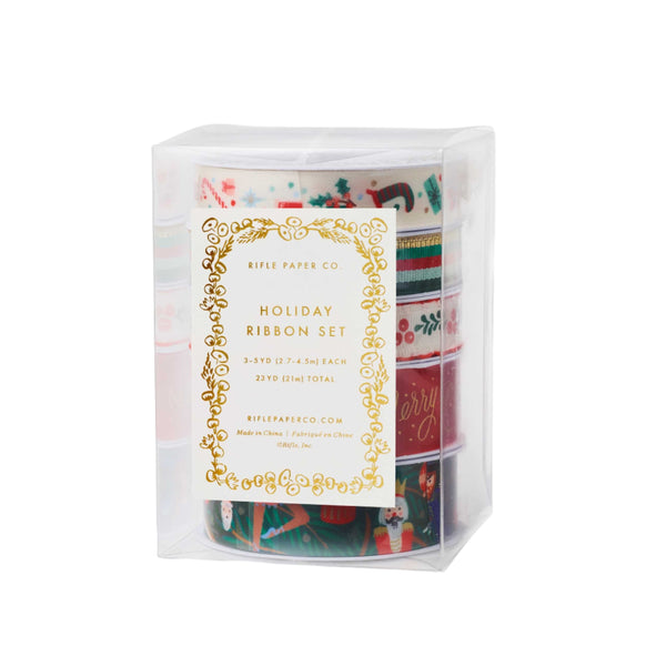 Whimsical Prints Christmas Ribbon Set (Set of 5)