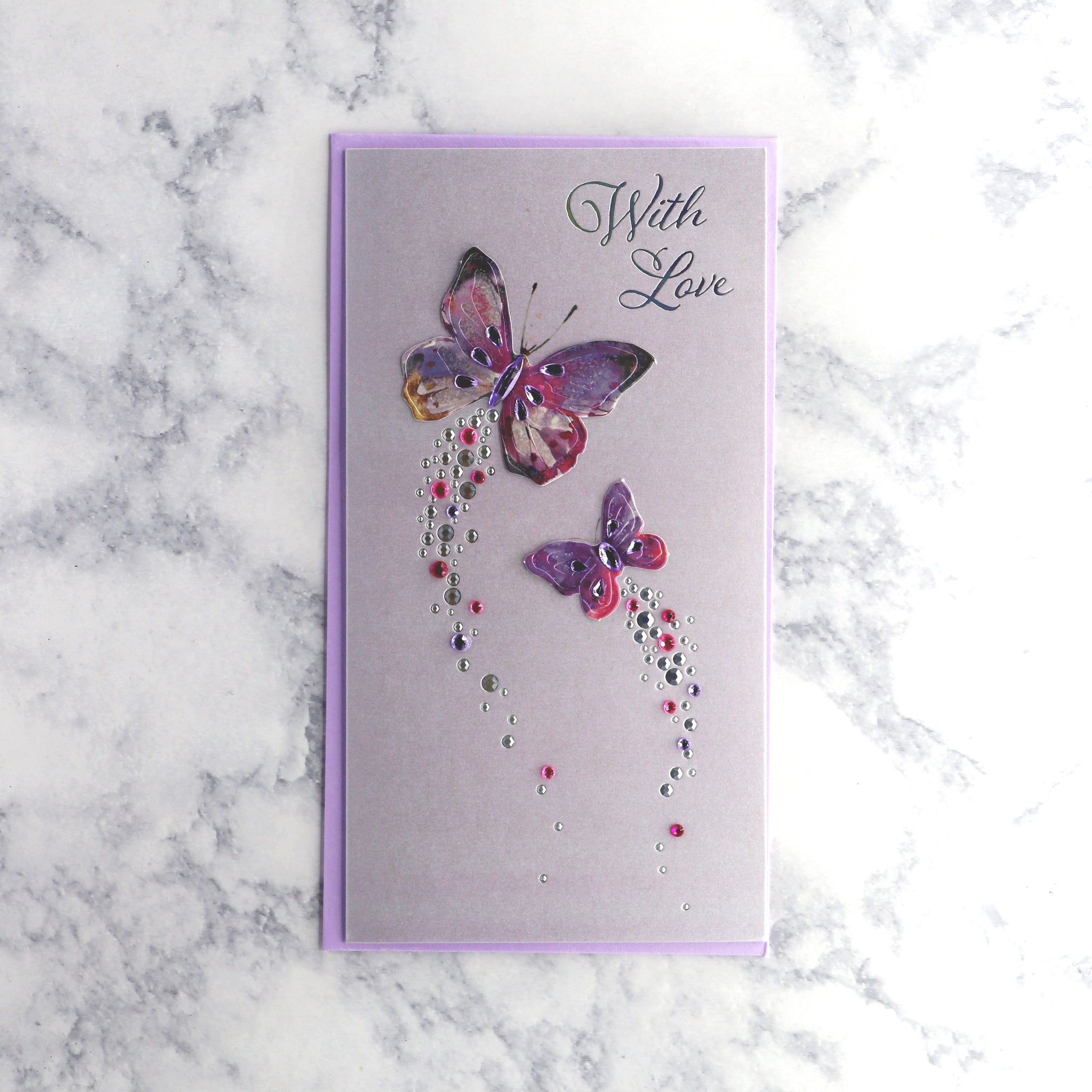 Butterflies With Gems Mother's Day Card