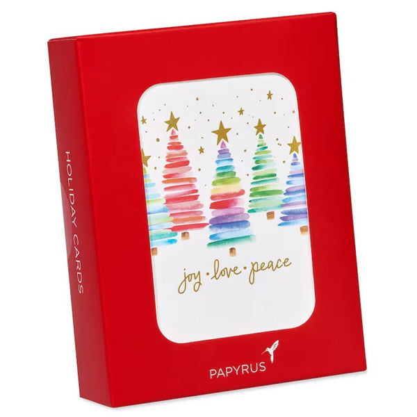 Rainbow Trees Holiday Boxed Cards (Set of 20)