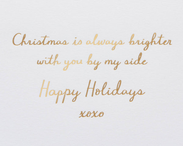 Handmade Dog Pair Romantic Christmas Card