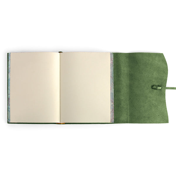 Handmade Italian Dark Green Unlined Leather Journal (Roma Lussa)