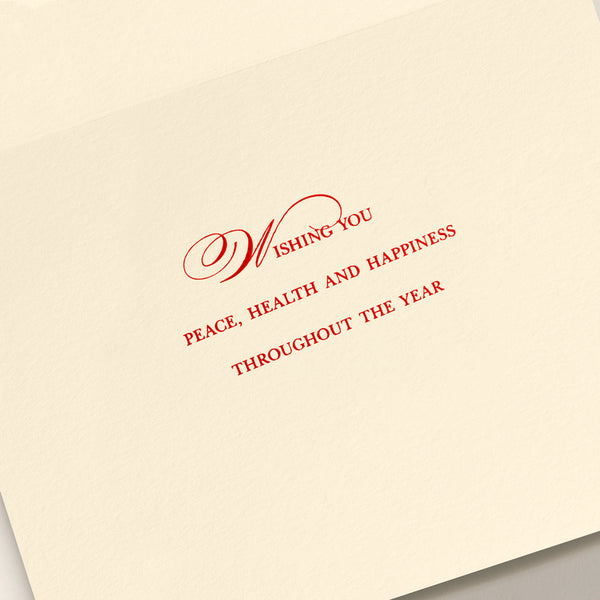 Hand Engraved Ribbon Lettering Christmas Boxed Notes (Set of 10)