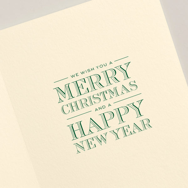 Hand Engraved Tree With Ornaments Christmas Boxed Cards (Set of 10)