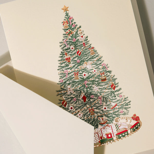 Hand Engraved Christmas Morning Tree Christmas Boxed Notes (Set of 10)