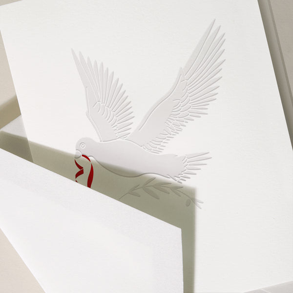 Blind Embossed Dove "Peace On Earth" Holiday Boxed Notes (Set of 10)