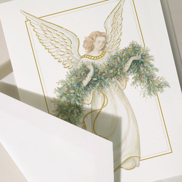 Foil Stamped Fair Angel Christmas Boxed Notes (Set of 10)