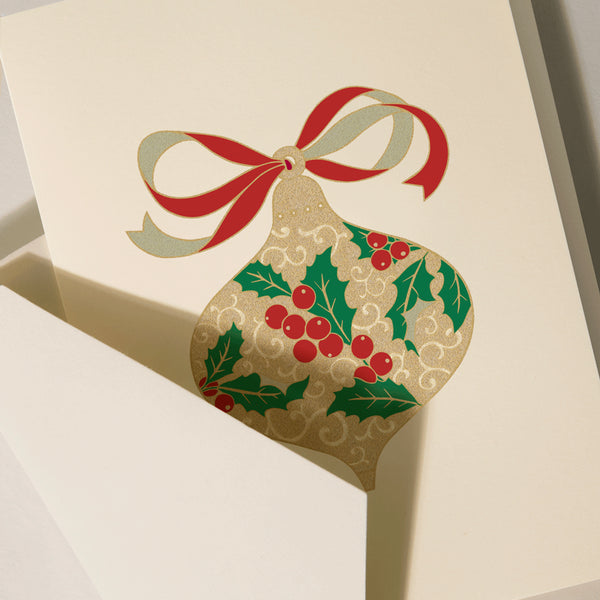 Hand Engraved Filigree Ornament Christmas Boxed Cards (Set of 10)