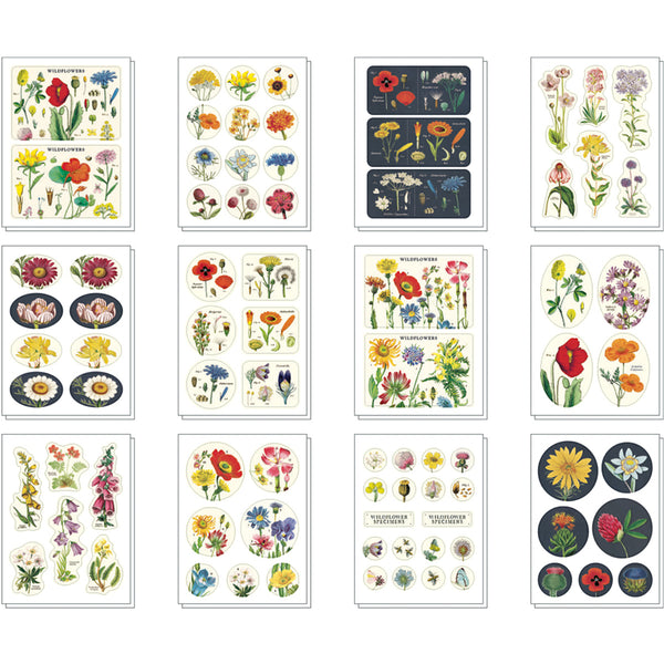 Vintage Panna Wildflowers Stickers (Set of 100)