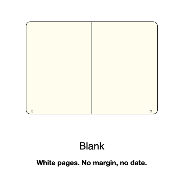 A5 Cherry Medium Plain Hardcover Notebook