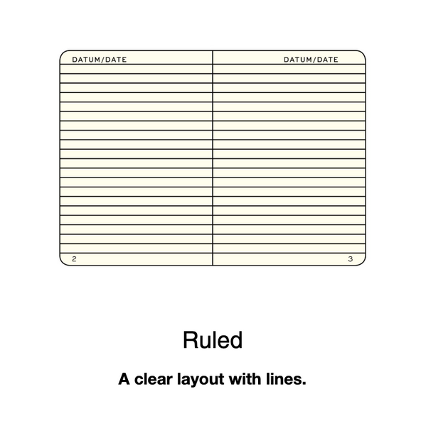 A5 Cherry Medium Ruled Hardcover Notebook