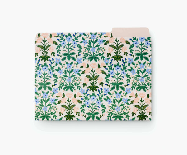 Blue Hydrangea Assorted File Folders (Set of 6)
