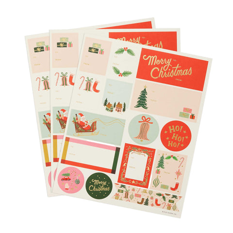 Deck The Halls Christmas Sticker Labels (Set of 45)