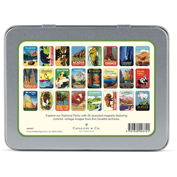 Vintage National Parks Magnets (Set of 24)