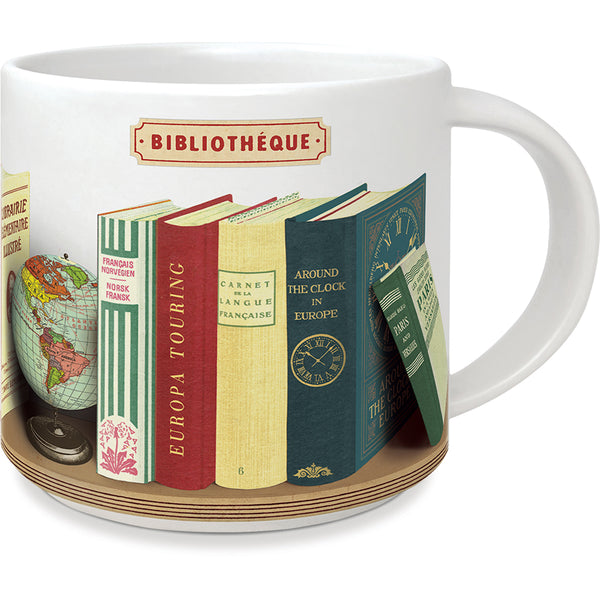 Vintage Library Books Ceramic Mug