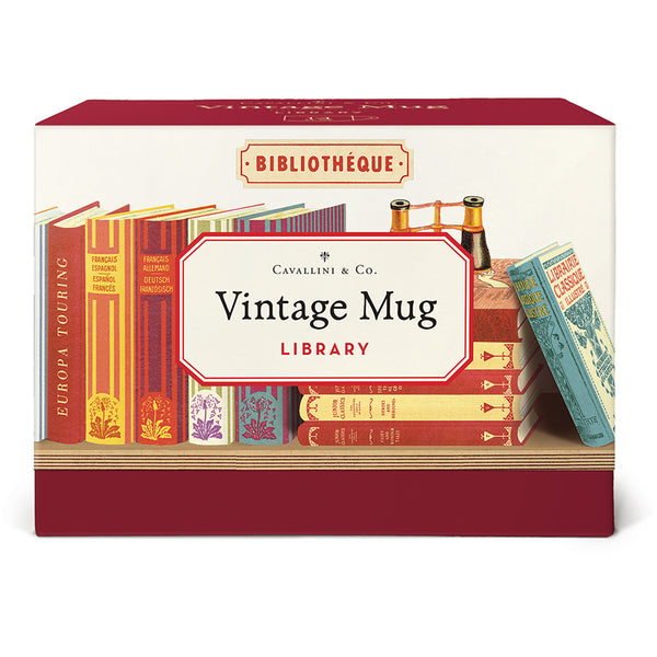 Vintage Library Books Ceramic Mug