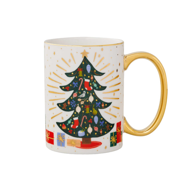 Festive Tree Christmas Porcelain Mug