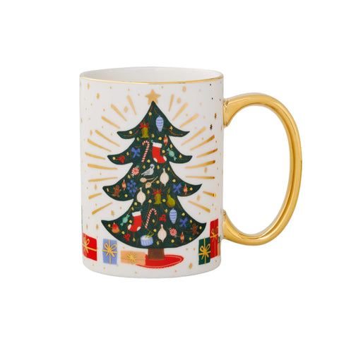 Festive Tree Christmas Porcelain Mug