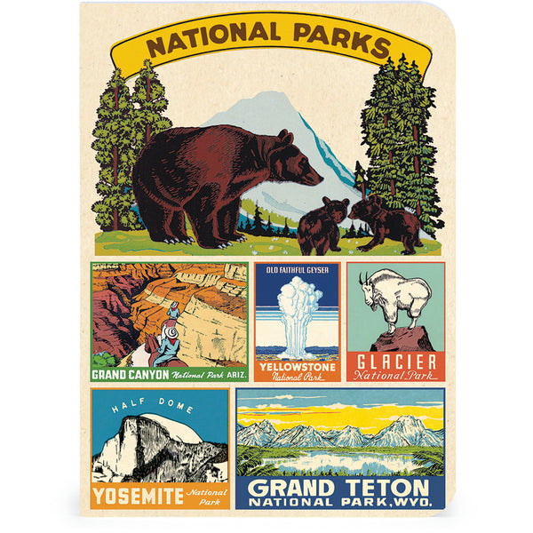 Vintage National Parks Mini Notebook (Set of 3)