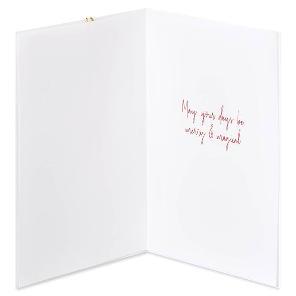 Hangable Floral Unicorn Holiday Card