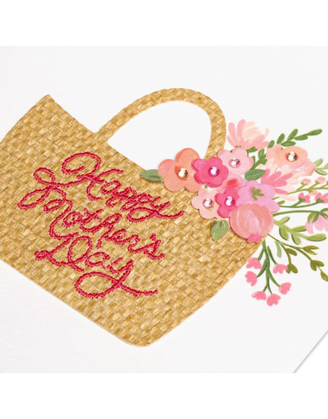 Tote Bag With Flowers Mother's Day Card