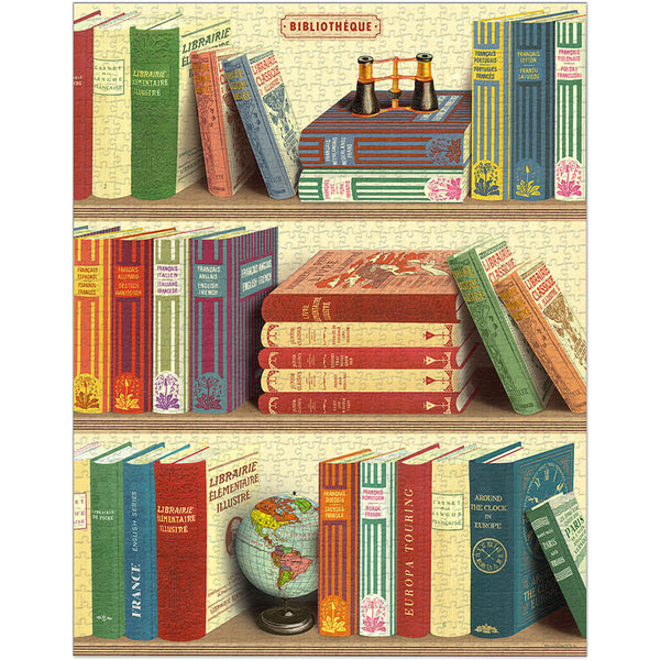 Vintage Library Books Puzzle Set (Set of 1000)