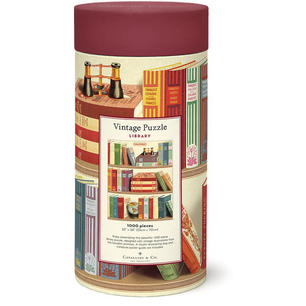 Vintage Library Books Puzzle Set (Set of 1000)