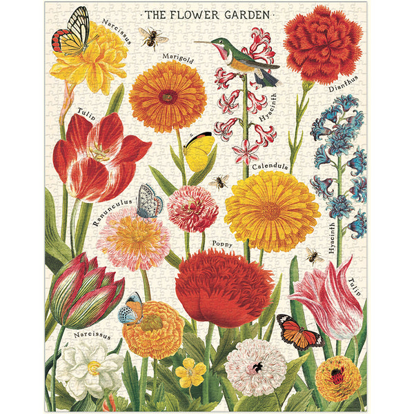 Vintage Flower Garden Puzzle Set (Set of 1000)