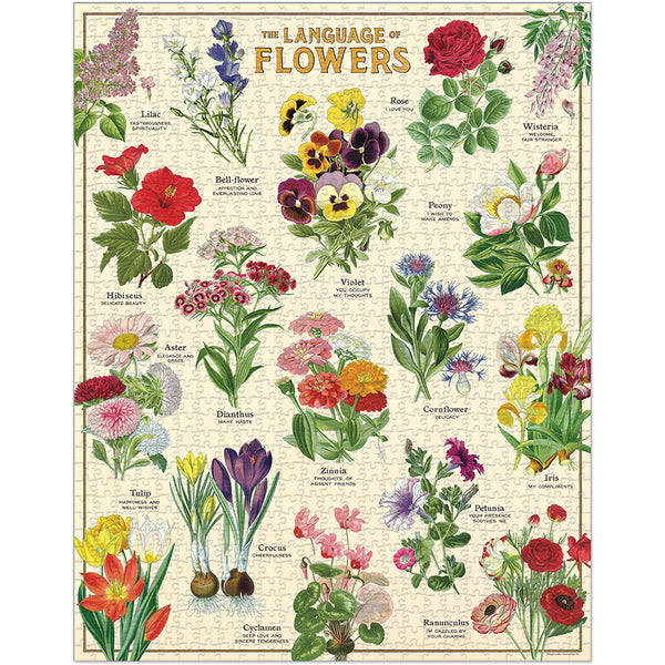 Vintage Language of Flowers Puzzle Set (Set of 1000)