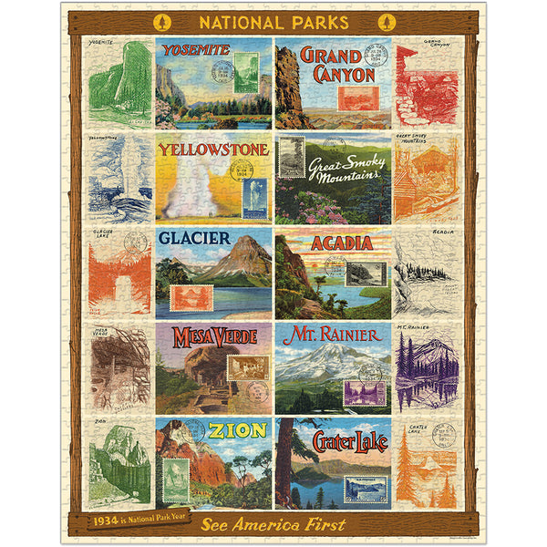 Vintage National Parks 2 Puzzle Set (Set of 1000)