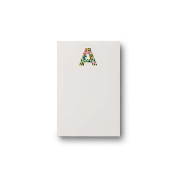 Garden Party Initial Monogram Notepad (Various Letters)