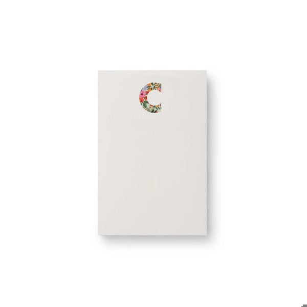 Garden Party Initial Monogram Notepad (Various Letters)