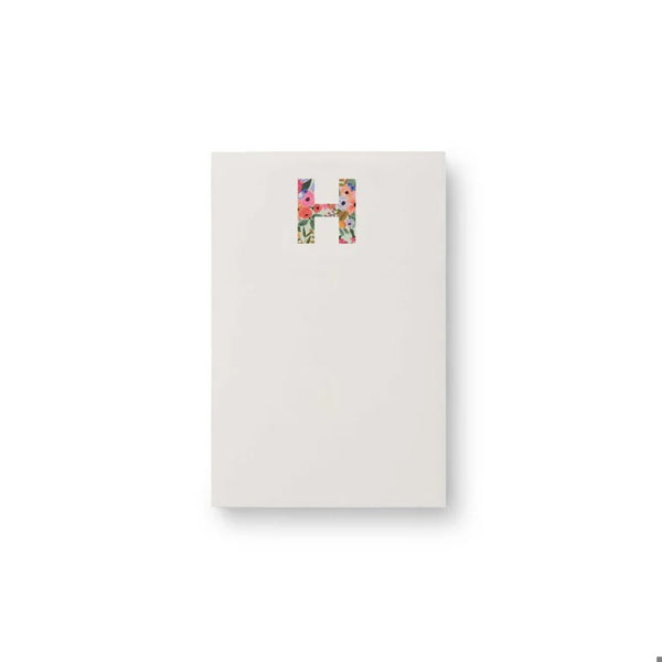 Garden Party Initial Monogram Notepad (Various Letters)
