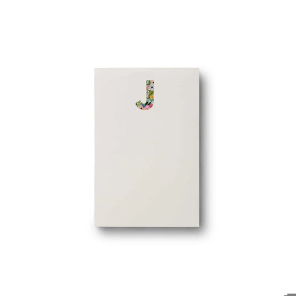Garden Party Initial Monogram Notepad (Various Letters)