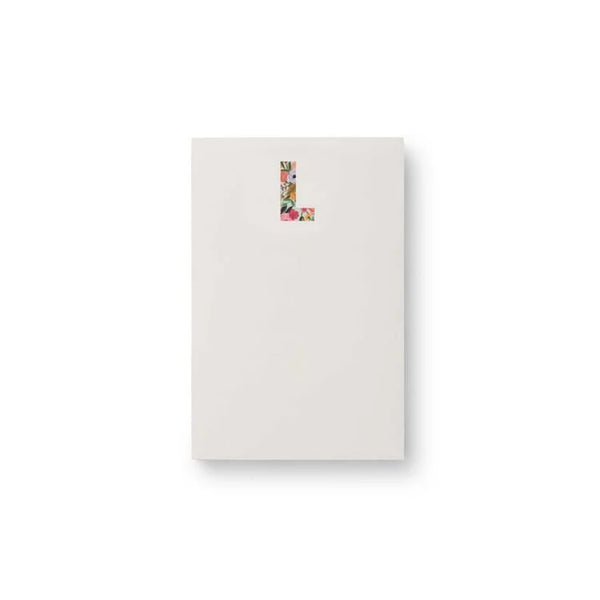 Garden Party Initial Monogram Notepad (Various Letters)