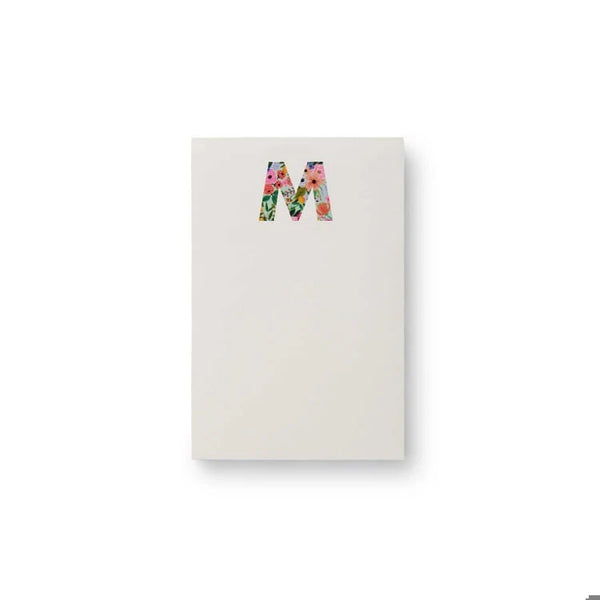 Garden Party Initial Monogram Notepad (Various Letters)