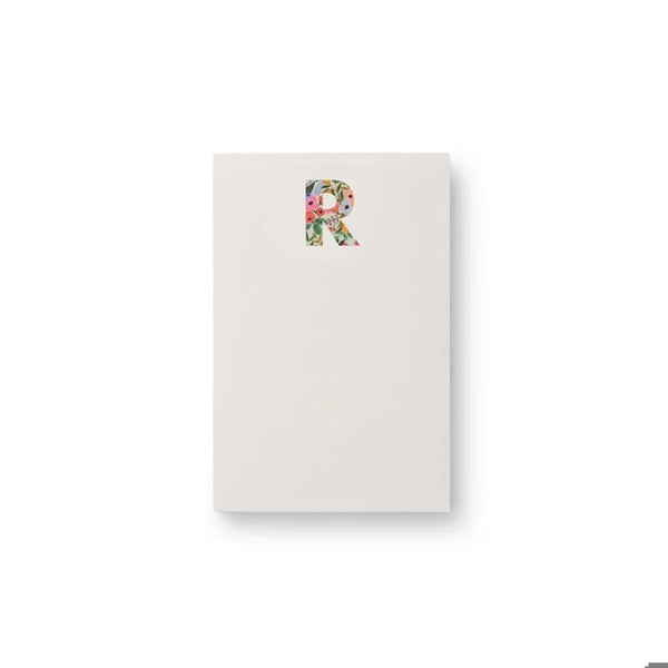 Garden Party Initial Monogram Notepad (Various Letters)