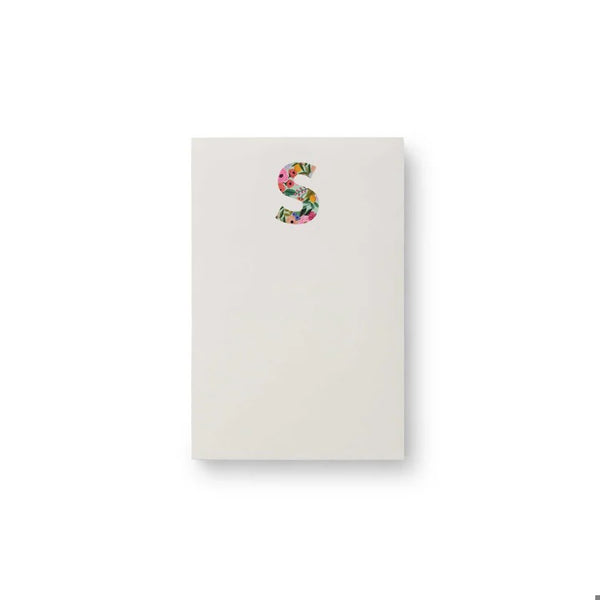 Garden Party Initial Monogram Notepad (Various Letters)