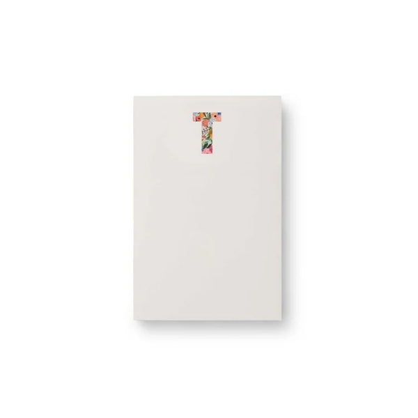 Garden Party Initial Monogram Notepad (Various Letters)