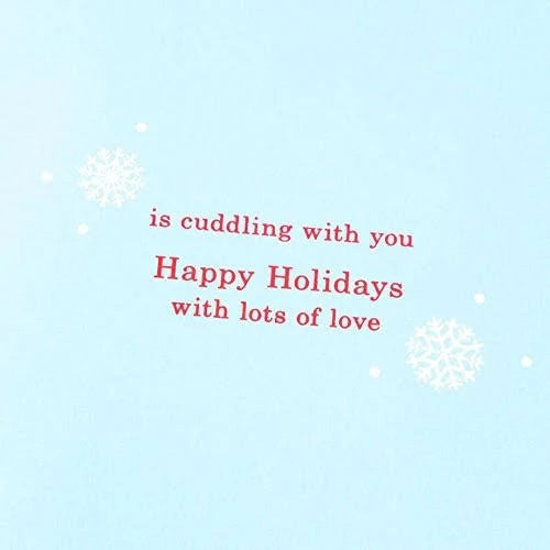 Handmade Polar Bears In Sweaters Romantic Holiday Card