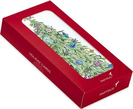 Painterly Tree Christmas Boxed Cards (Set of 16)