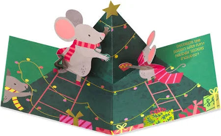Pop-Up Mice & Tree Christmas Card